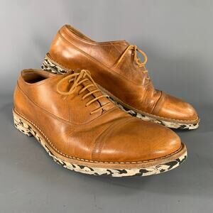 MAISON MARGIELA Size 9 Brown Multi-Color Leather Oxford Lace Up Shoes